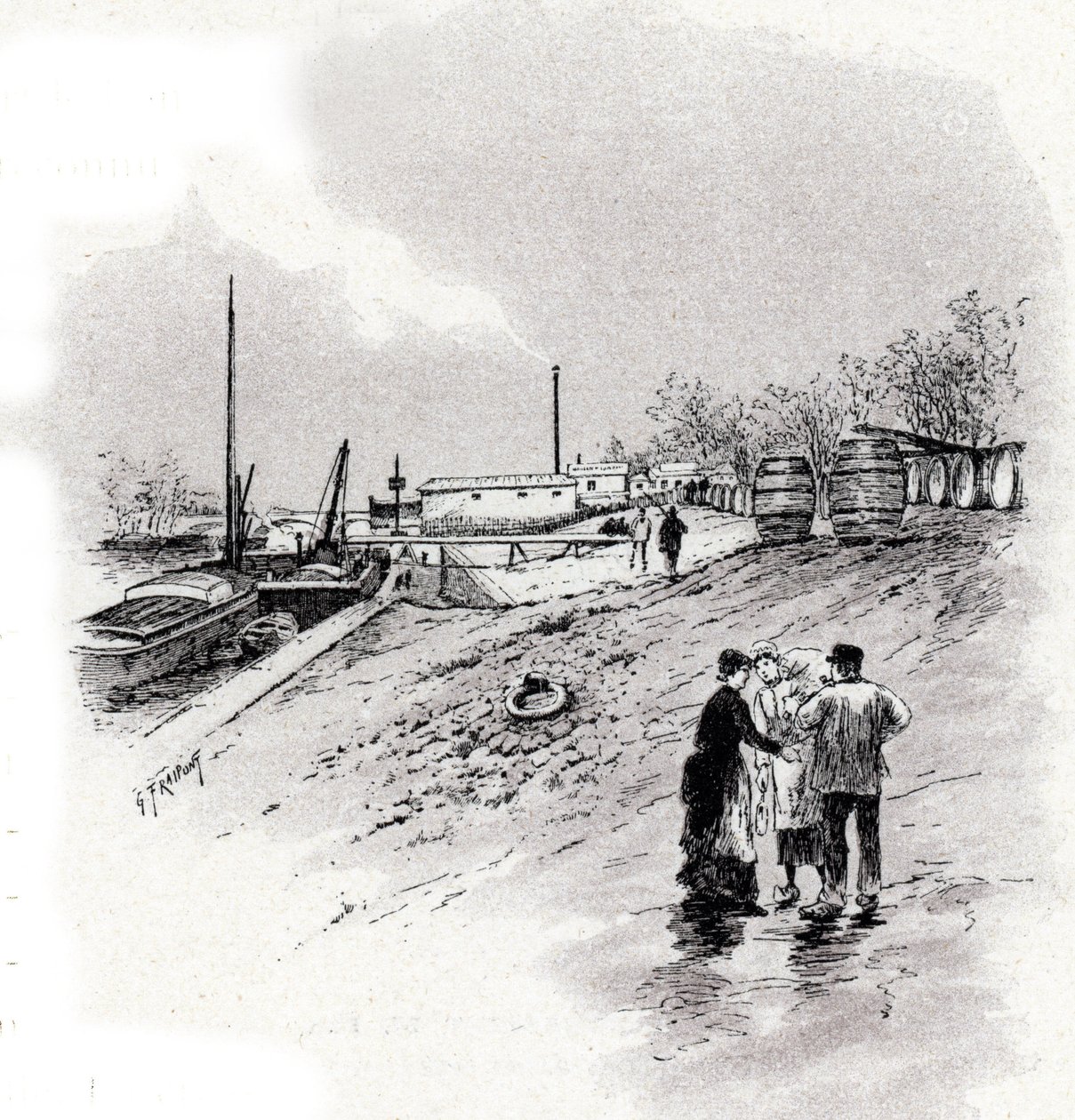 View of the Seine river banks and Quai Saint-Bernard, Paris from 