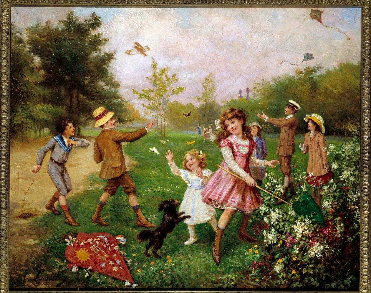 The Butterfly Hunt by Gustave Francois Lasellaz