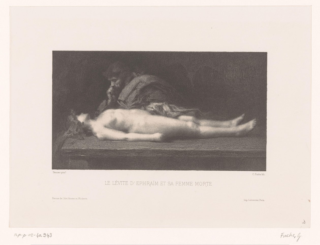 Levite of Ephraim and His Dead Wife by Gustave Fuchs