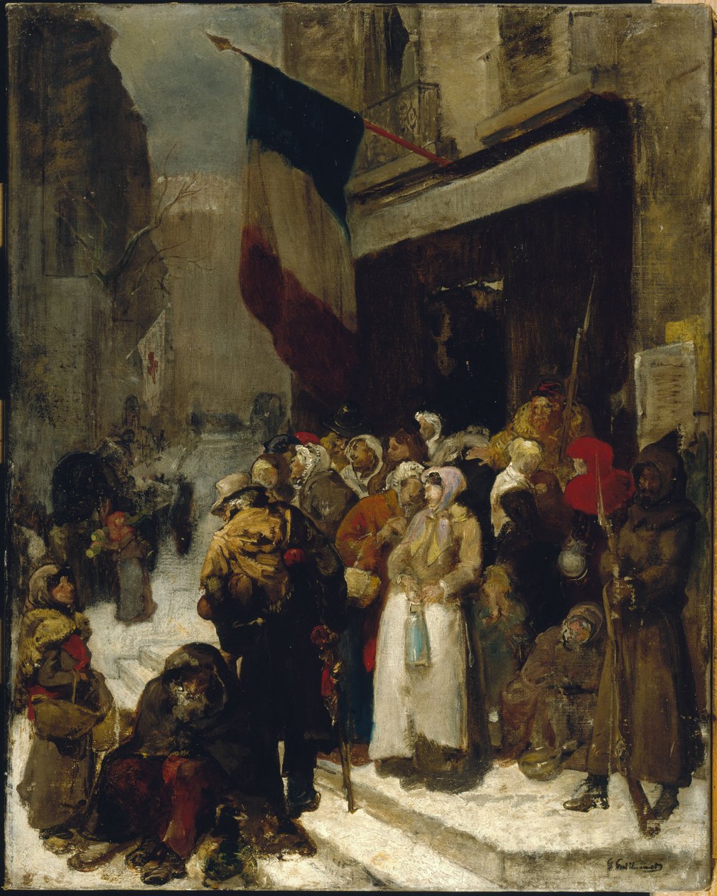 Municipal Canteen, Saint-Martin, during the siege of Paris by Gustave Guillaumet