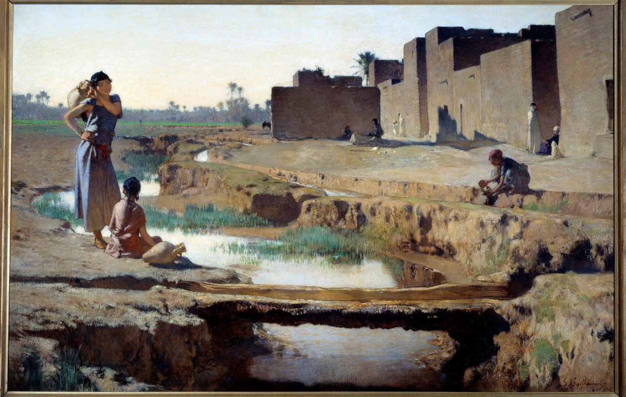 La Seguia Near Biskra by Gustave Guillaumet