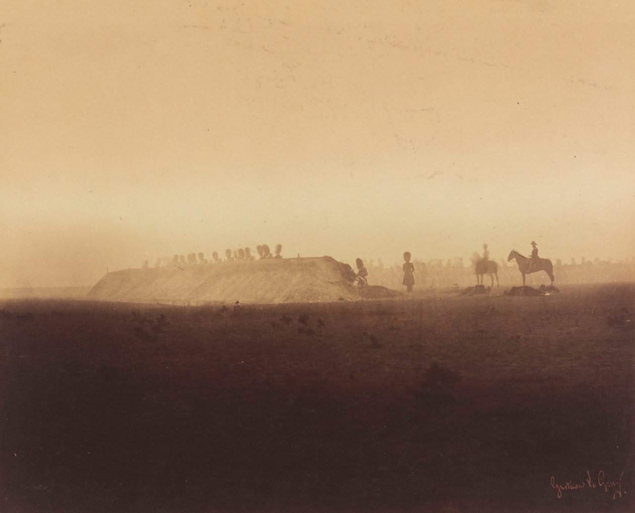 Cavalry Maneuvers, Camp de Châlons, 1857 by Gustave Le Gray