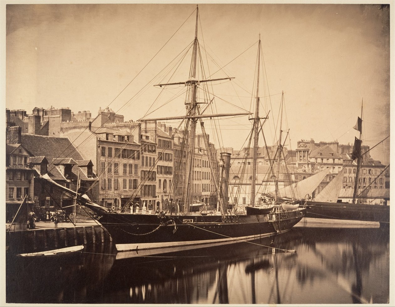 La Reine Hortense - Yacht of the Emperor, Havre by Gustave Le Gray