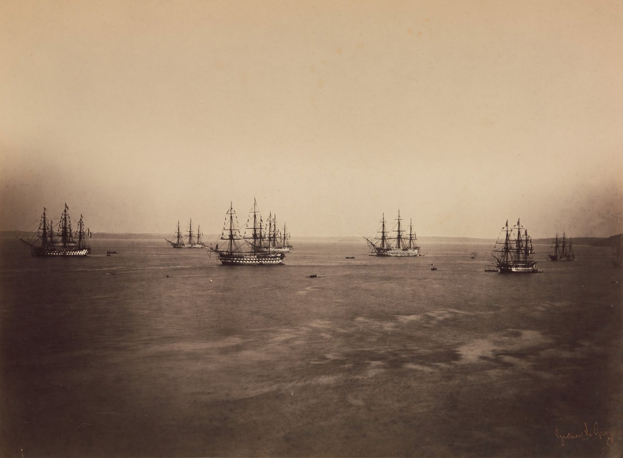 The French and English Fleets, Cherbourg, August 1858 by Gustave Le Gray