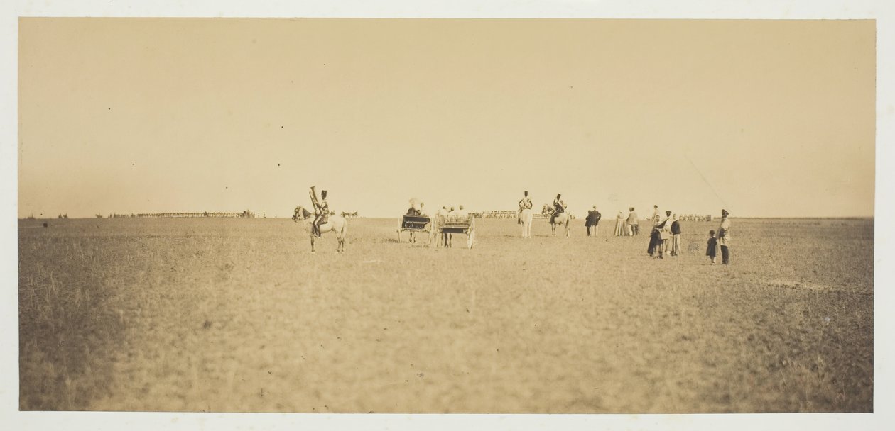 Untitled [Visitors Watching Military Manoeuvres] by Gustave Le Gray
