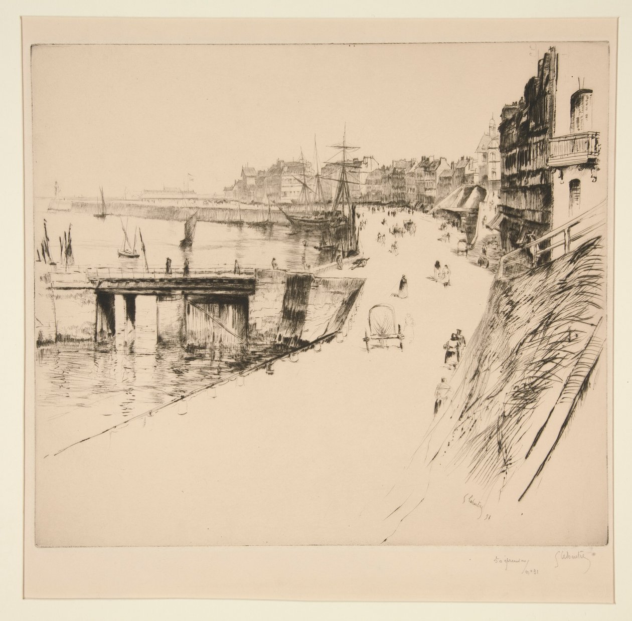 The Footbridge by Gustave Leheutre