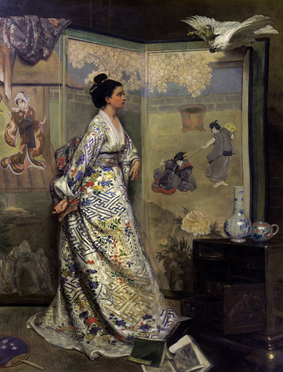 Japanese Fan by Gustave Leonard de Jonghe