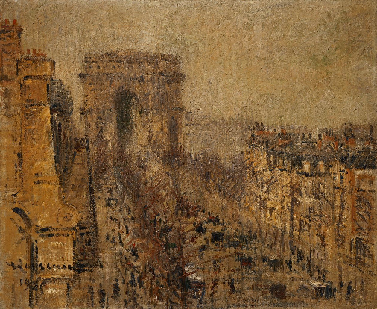 The Avenue de Friedland, Paris, Cloudy Sky, 1925 by Gustave Loiseau