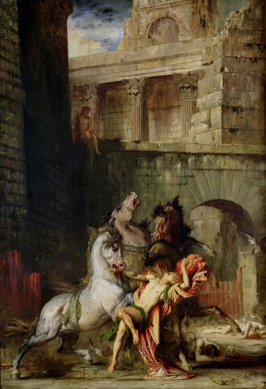 Diomedes Being Eaten by His Horses, 1865 by Gustave Moreau