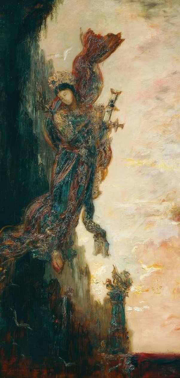 Sappho Falling by Gustave Moreau