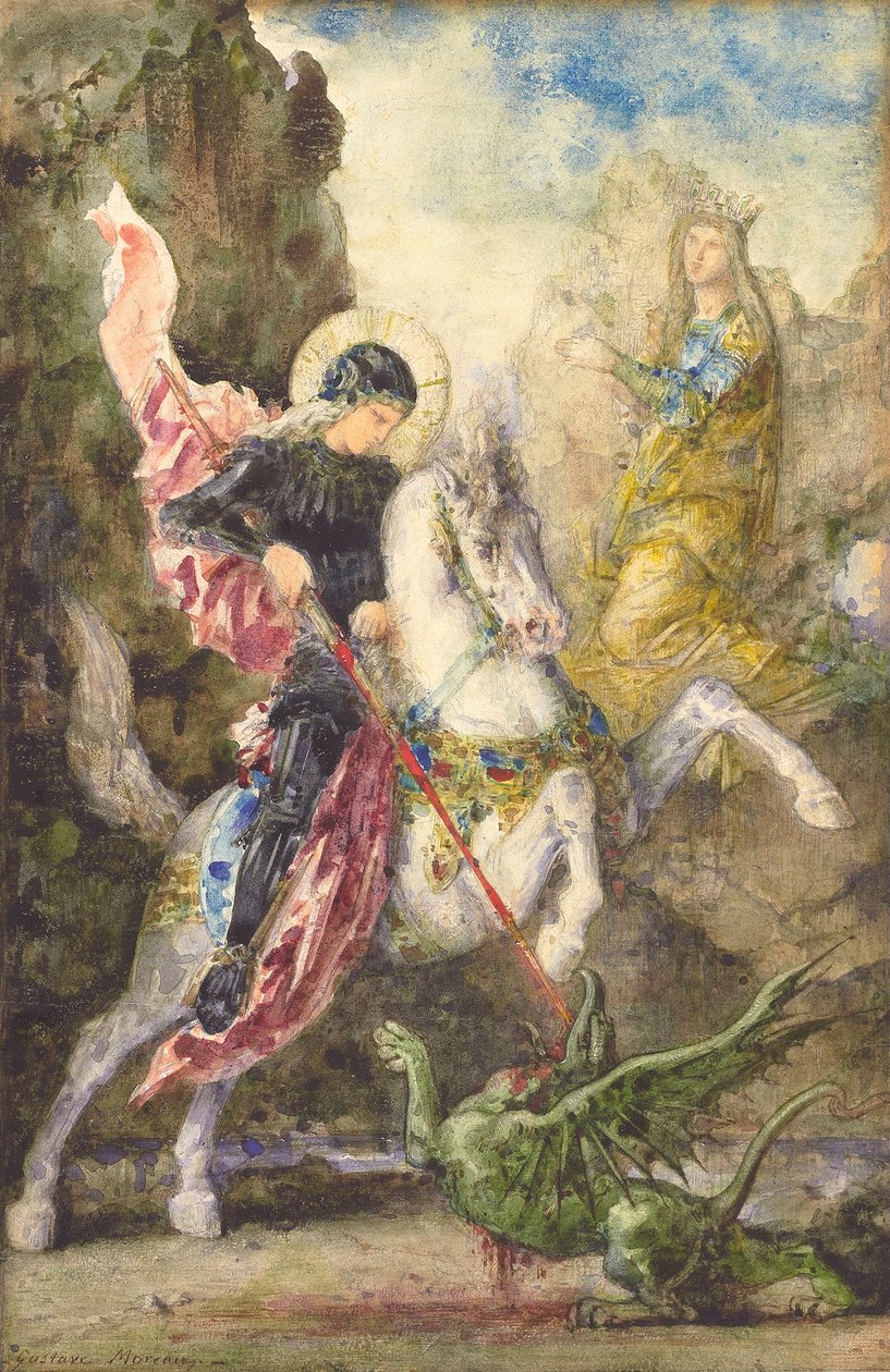 St. George and the Dragon by Gustave Moreau