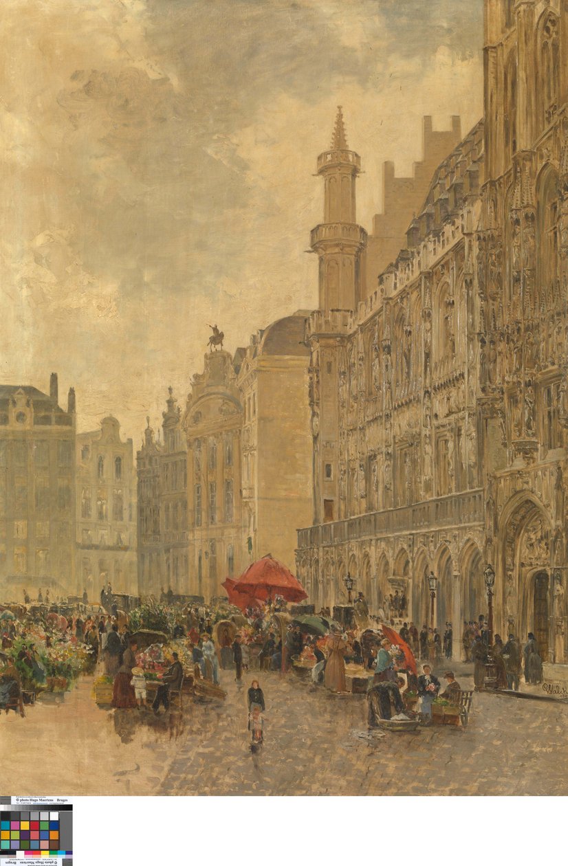 The Grande Place in Brussels by Gustave Walckiers