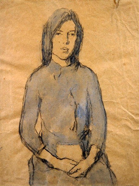 Girl, Hands Resting in her Lap by Gwen John