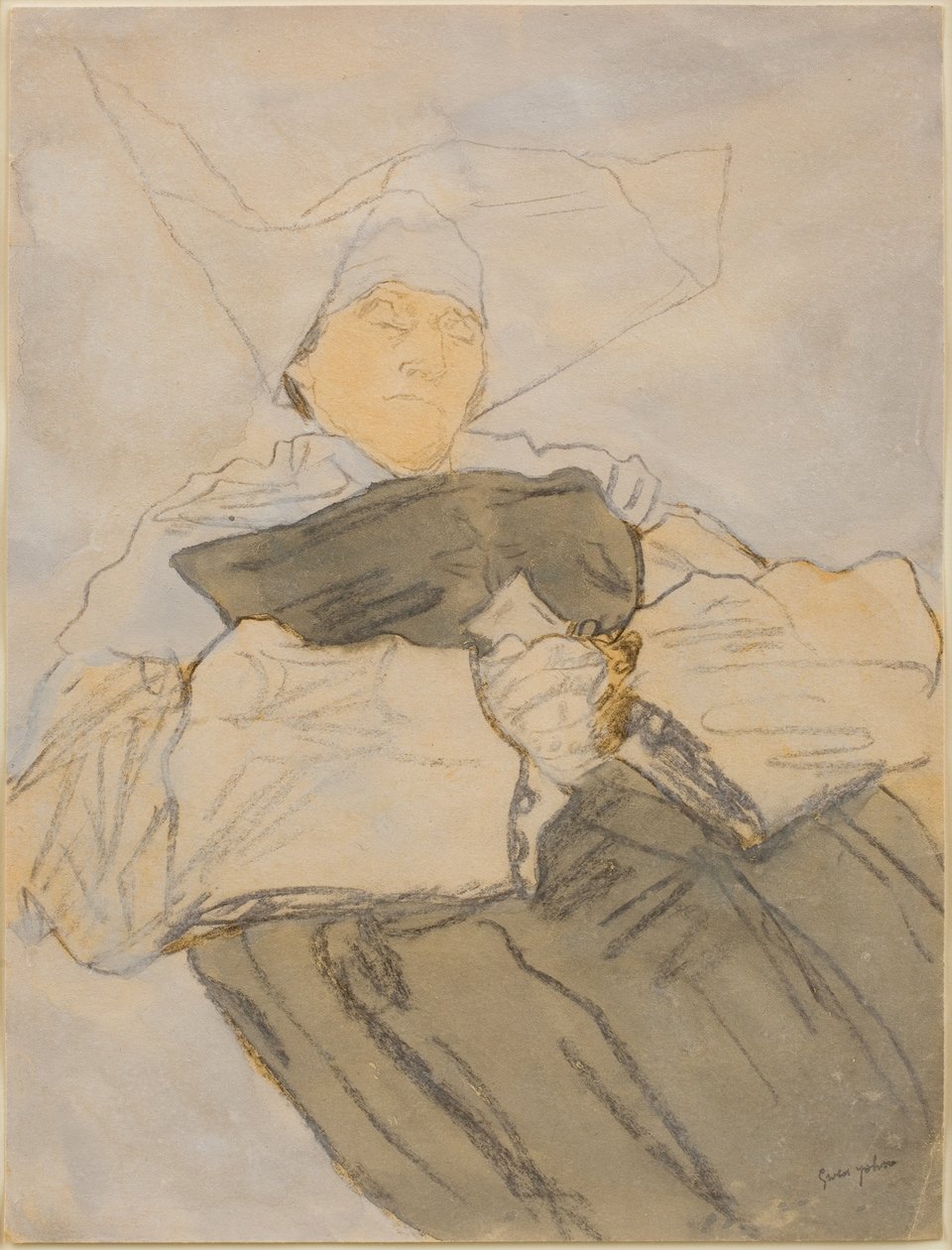 Sleeping Nun, c. 1916-18 by Gwen John