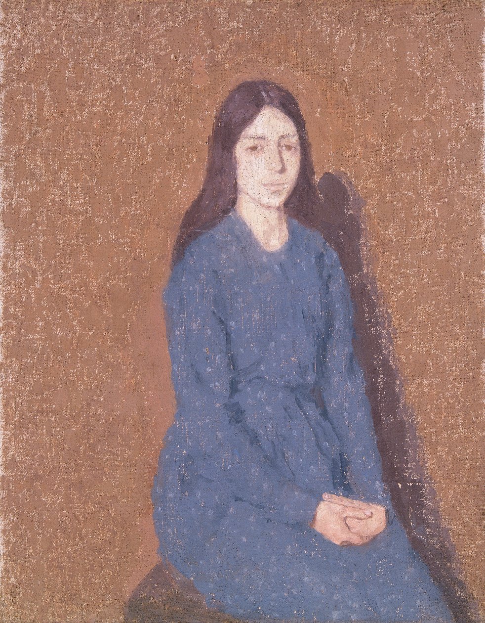 Girl in a blue dress, 1900-1935 by Gwendolen Mary John