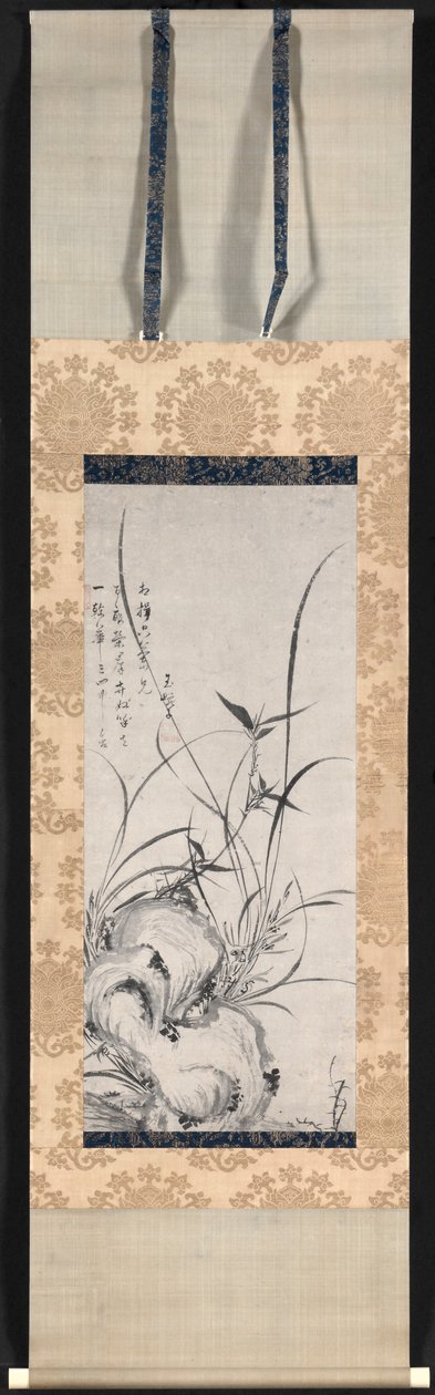 Rock, Bamboo, and Orchids, late 1300s-early 1400s by Gyokuen Bompo