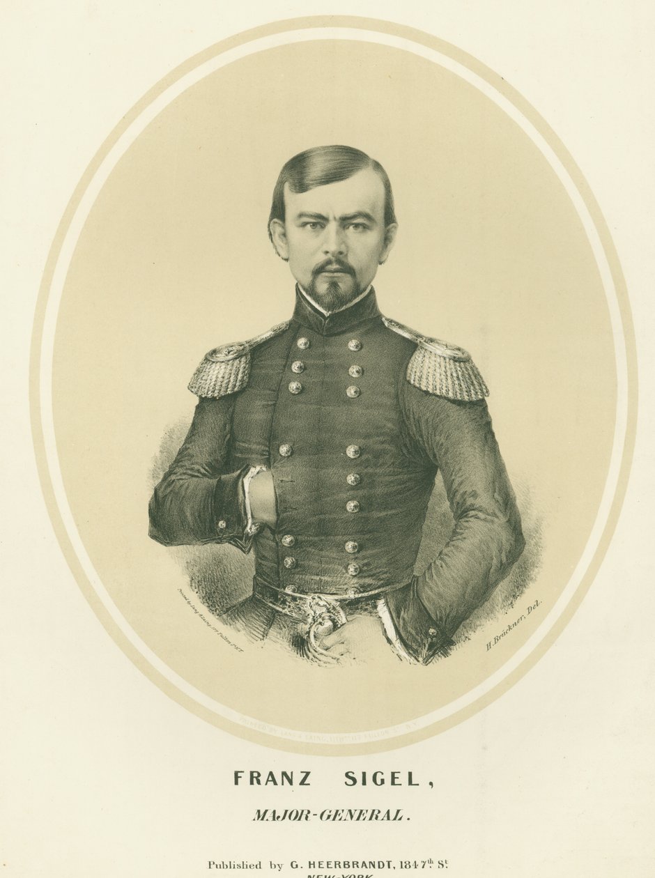 Bust Portrait of a Man in Uniform by H. Bruckner