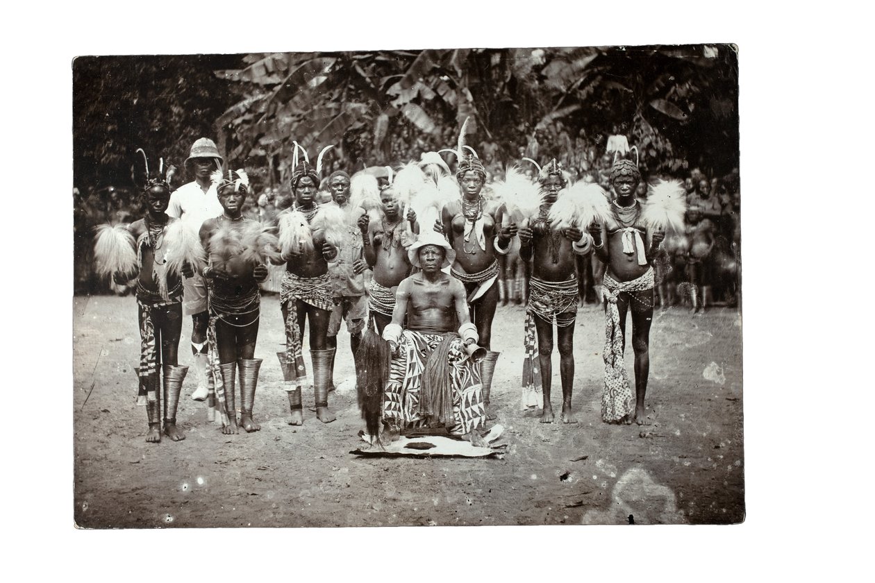 Cameroonian chief with his women, Cameroon, c.1930 by H. S. Freeman
