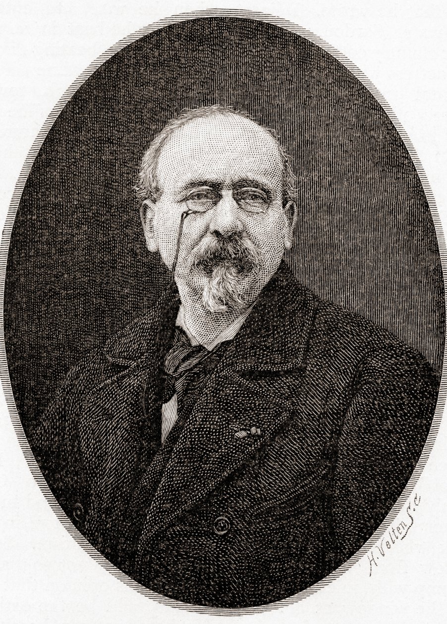 Charles Victor Cherbuliez, from The Century Illustrated Monthly Magazine, published 1884 by H. Velten