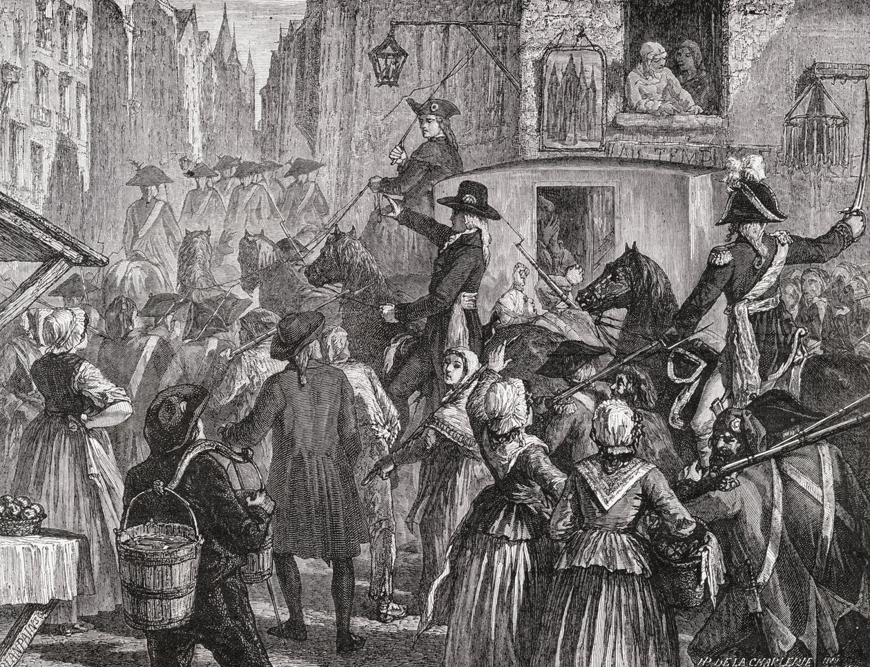 The Royal Family is Taken to the Temple, 13th August 1792 by H. de la Charlerie