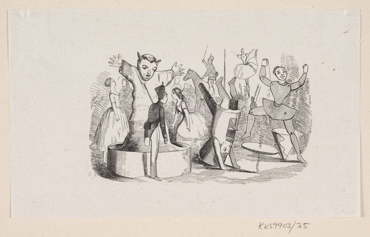 Illustration for "The Steadfast Tin Soldier" in H.C. Andersen, "Fairy Tales and Stories", Volume 1 by H.P. Hansen
