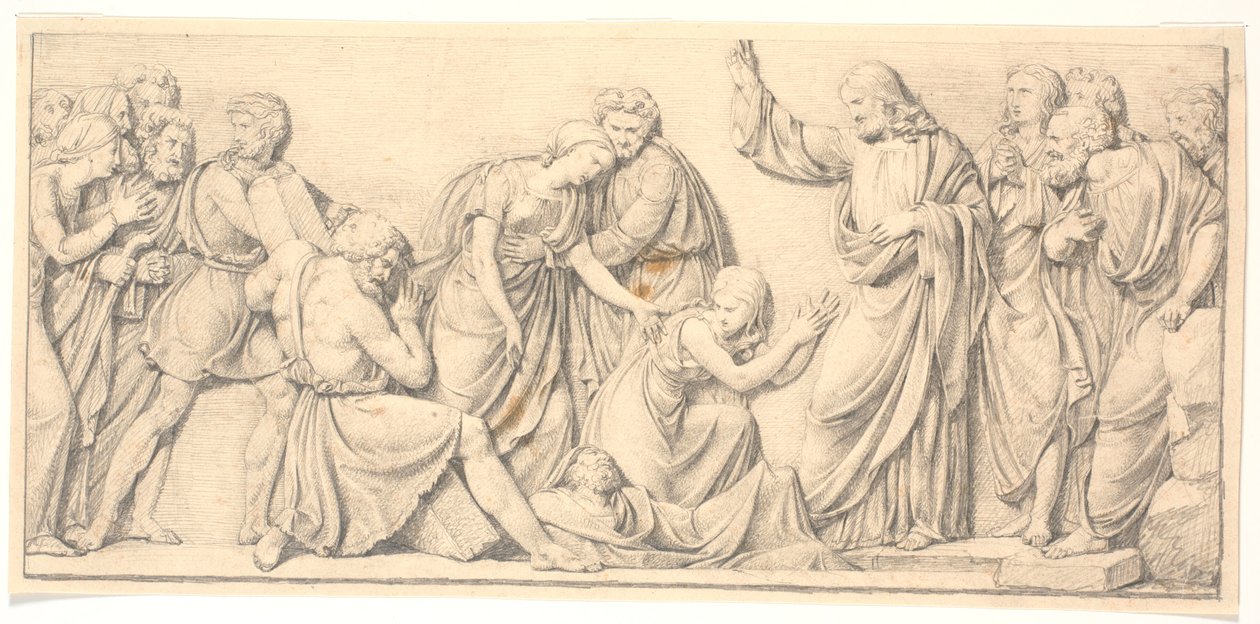 The Raising of Lazarus. Study for a Deviating Relief in the Castle Church by H.W. Bissen