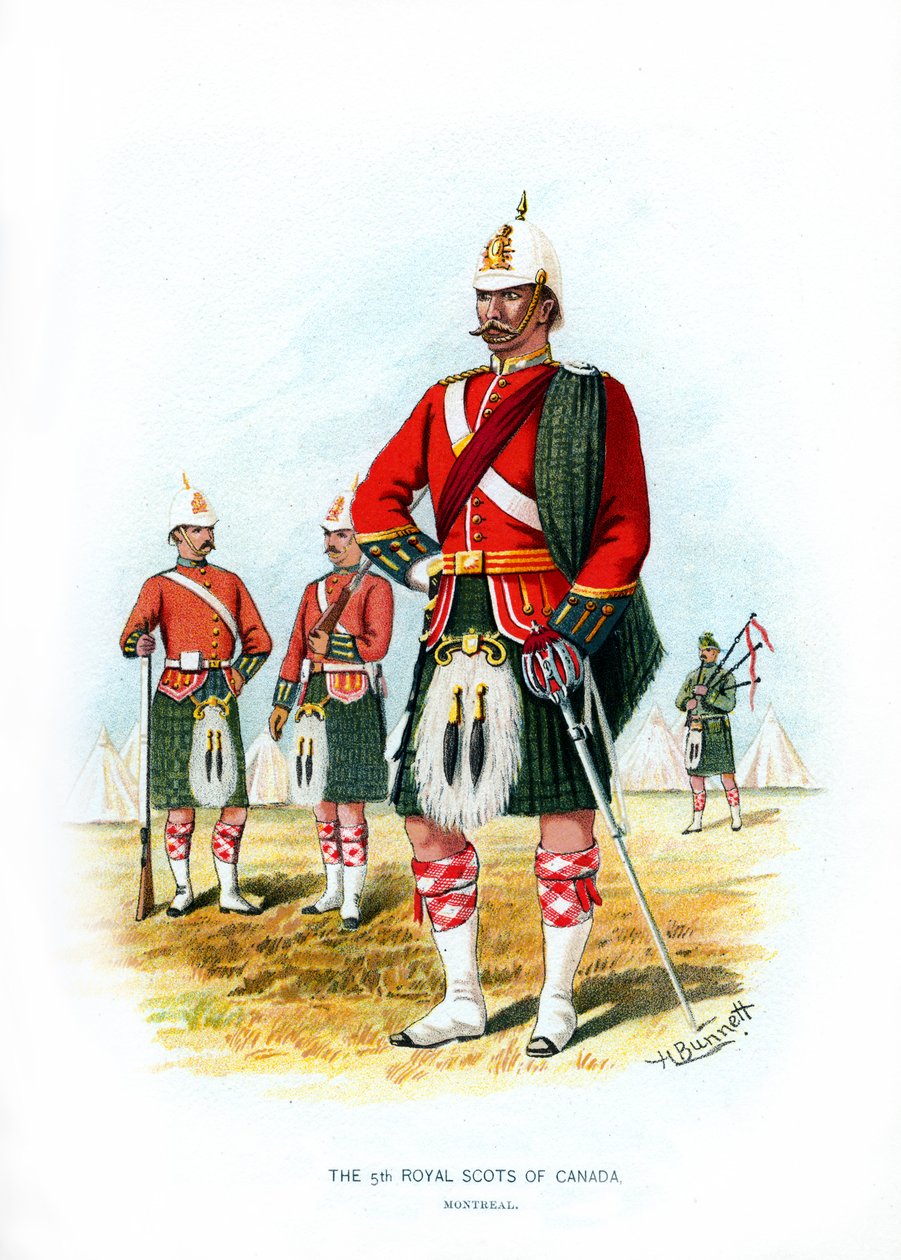 The 5th Royal Scots of Canada, Montreal, c. 1890 by H. Bunnett