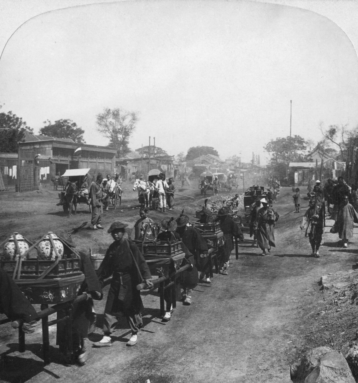 Chinese Funeral Procession, Bearing Food for the Departed Spirit, Peking, China by H. C. White