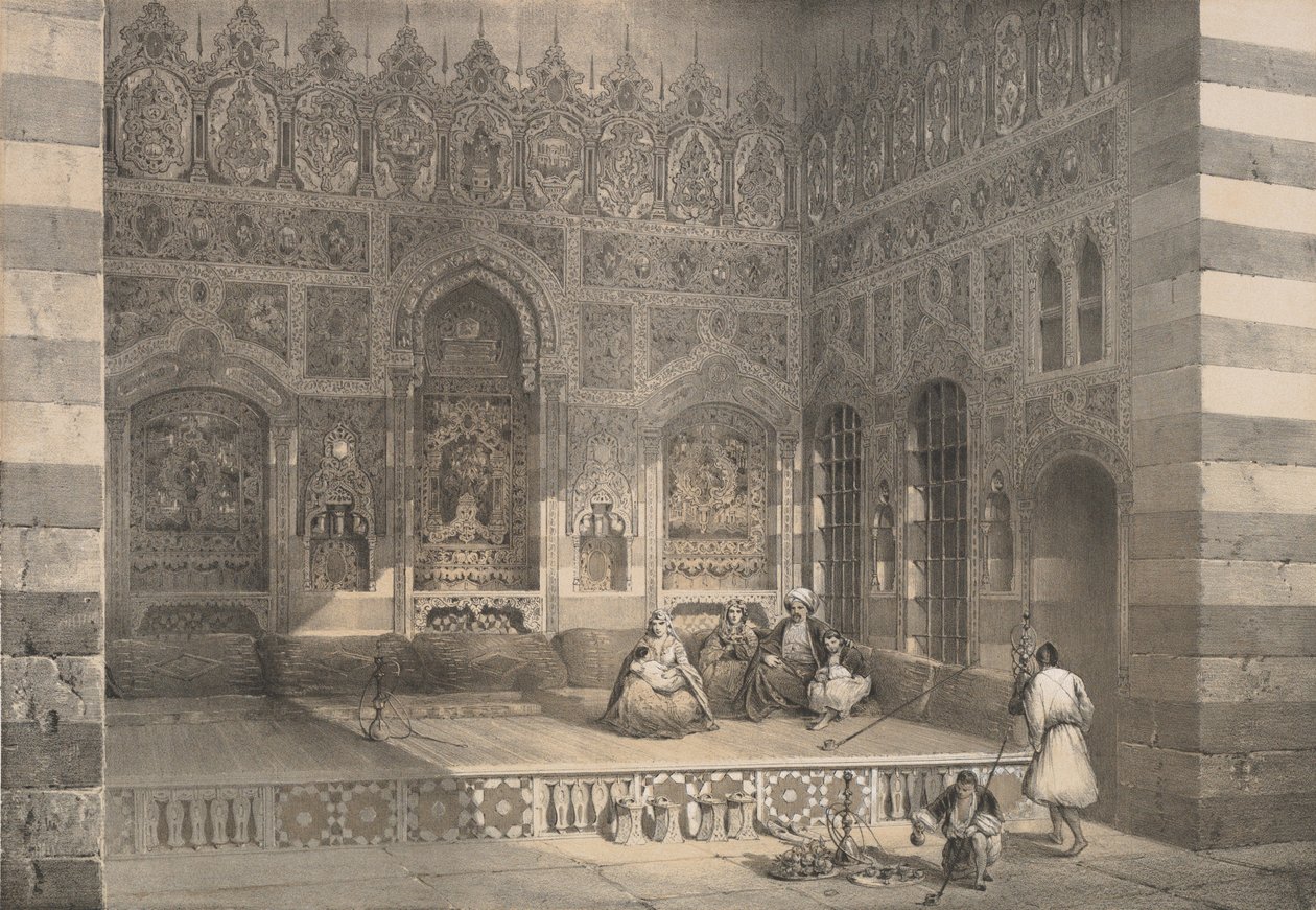 Un Iwân, Damascus, 1843 by H. Clerget
