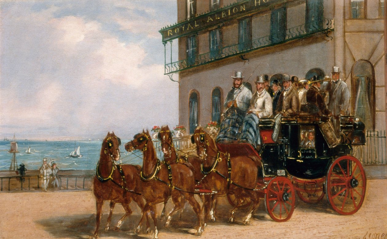 A Stagecoach Outside the Royal Albion Hotel by H. J. Jones
