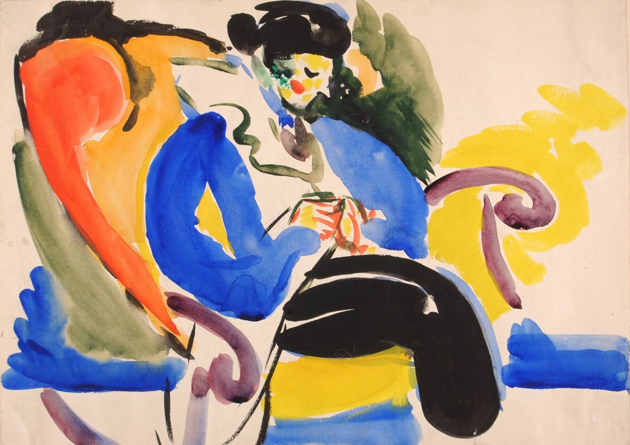 Calligraphic #2 Woman on Chair by H. Lyman Sayen