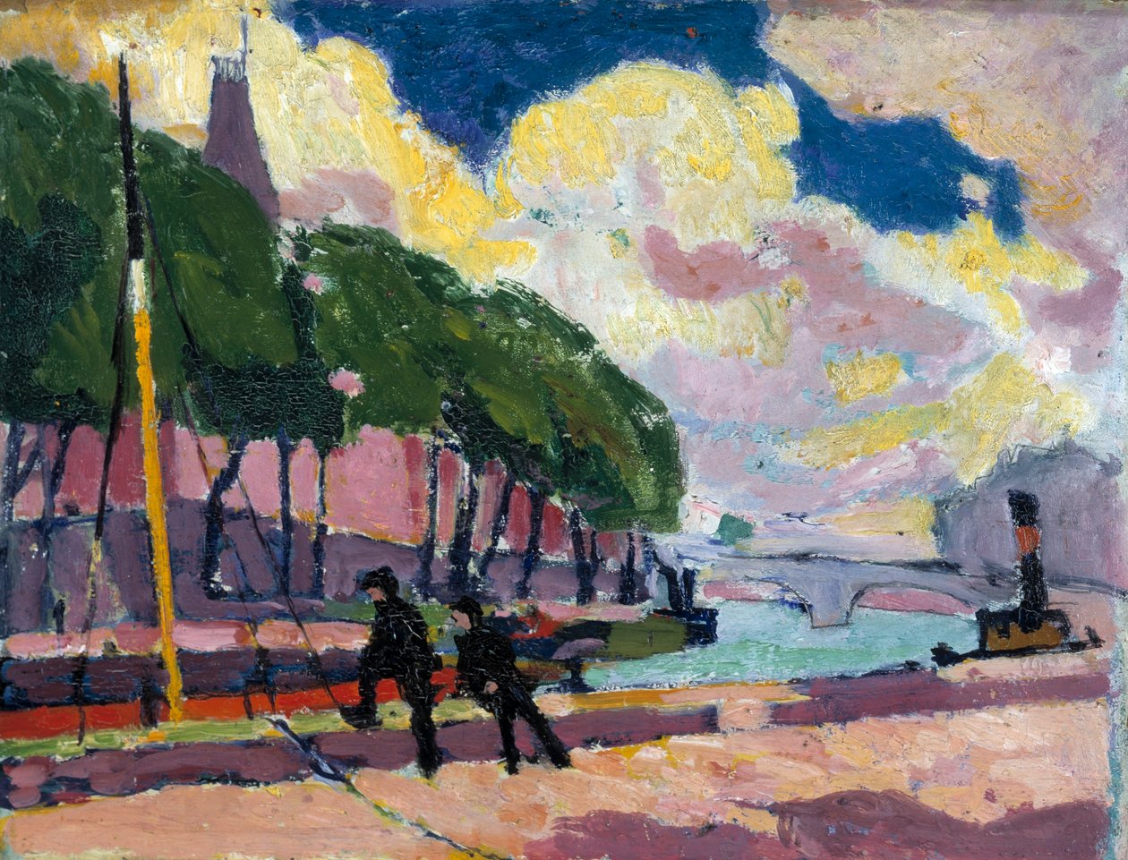 On the Banks of the Seine by H. Lyman Sayen