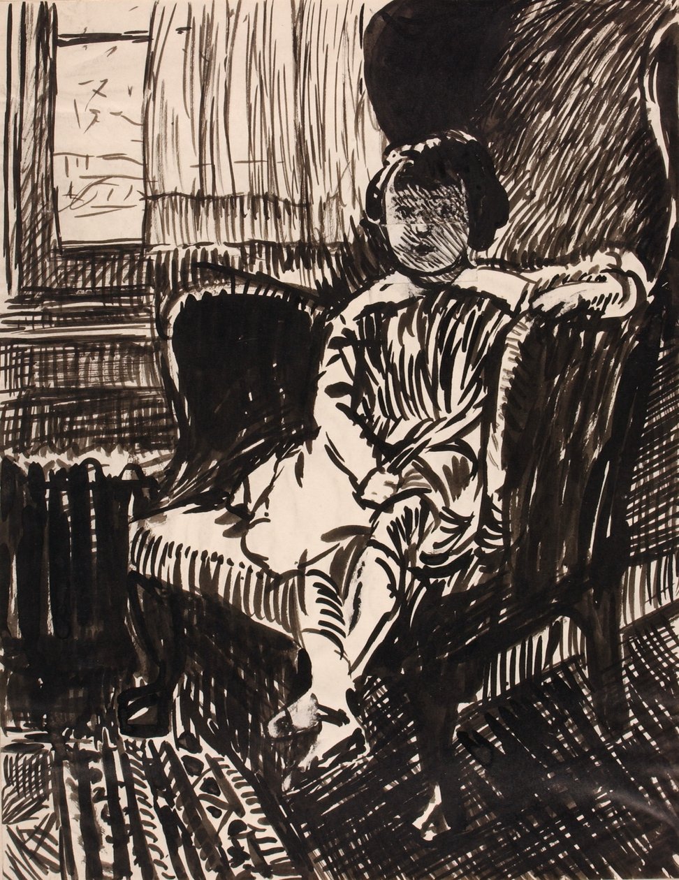 Untitled (Girl Seated in Chair) by H. Lyman Sayen