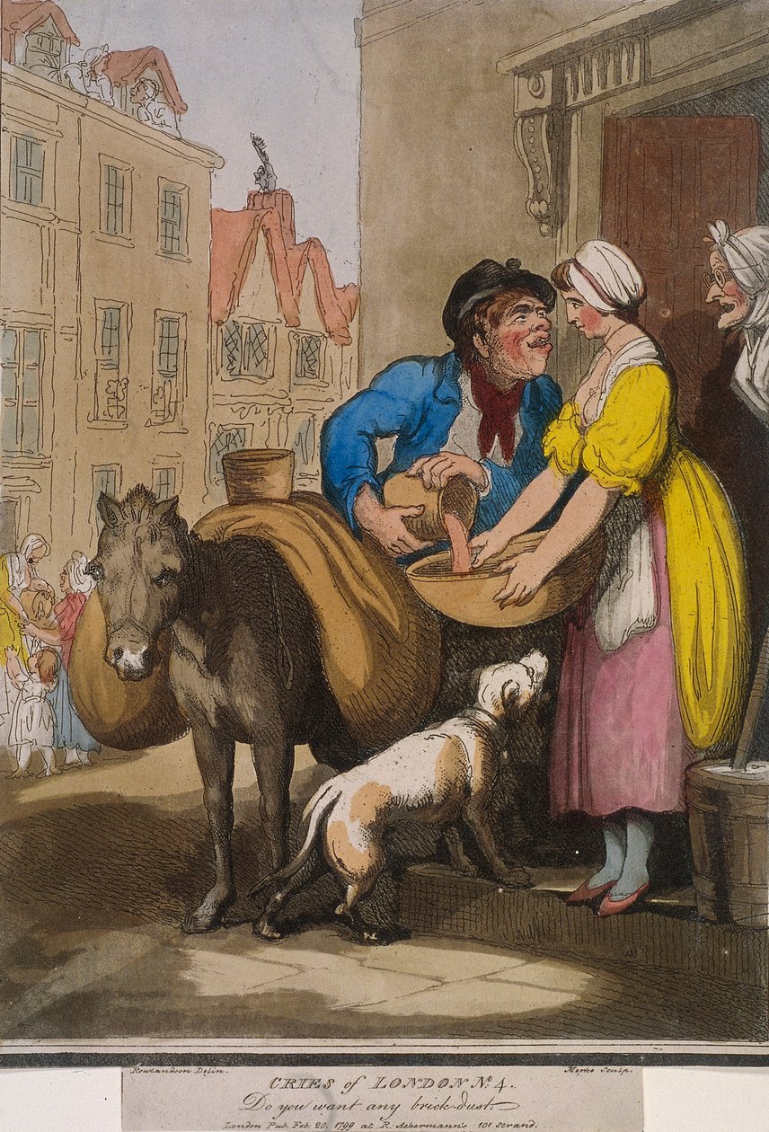 Do You Want Any Brick-Dust, Plate VI of Cries of London, 1799 by H Merke