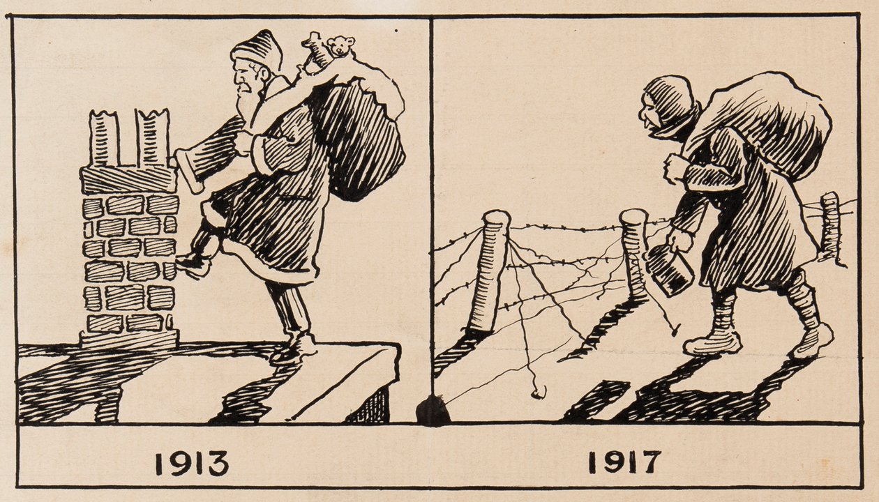 Father Christmas 1913 and 1917 by H. Miller
