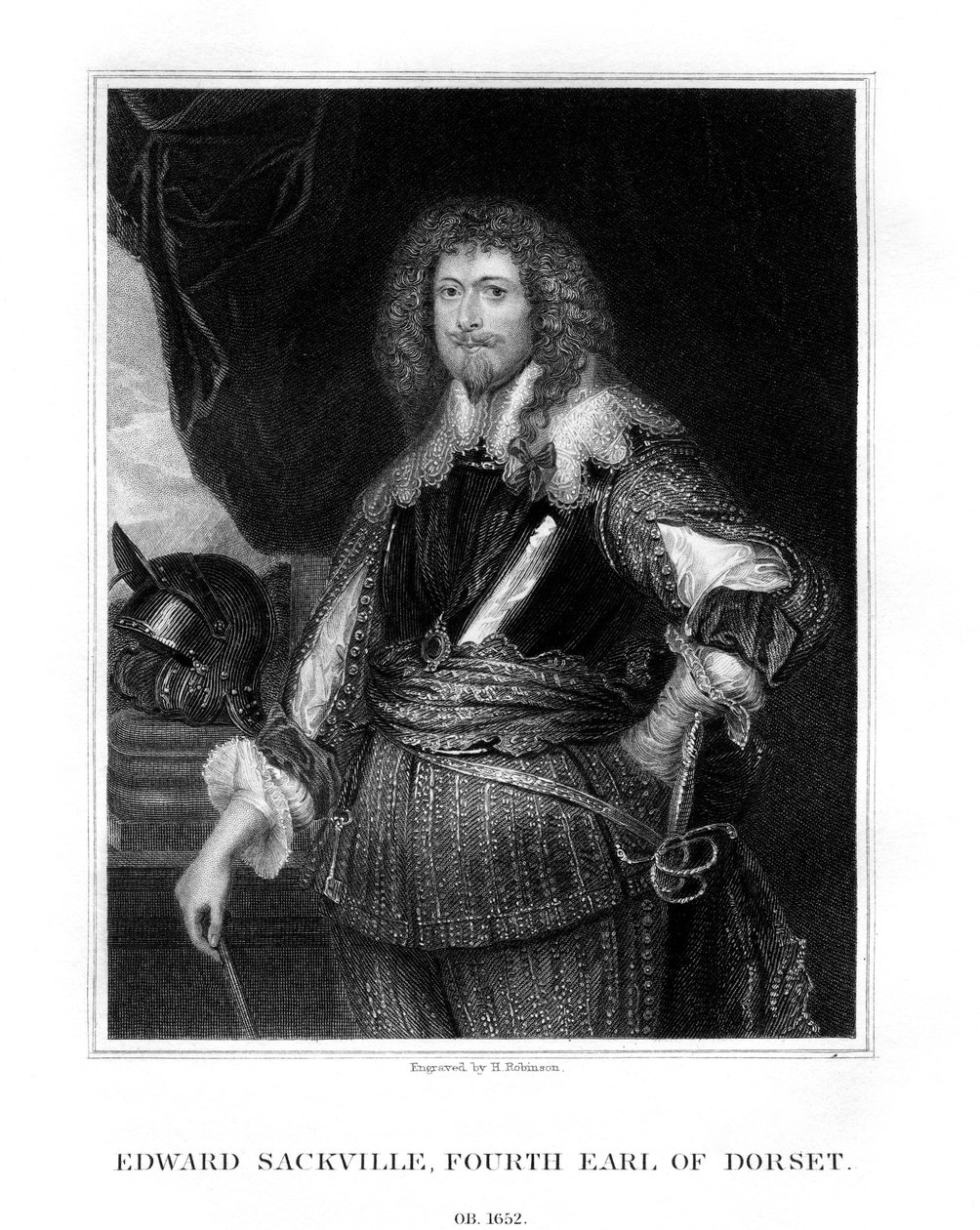 Edward Sackville, 4th Earl of Dorset, English soldier and statesman by H. Robinson