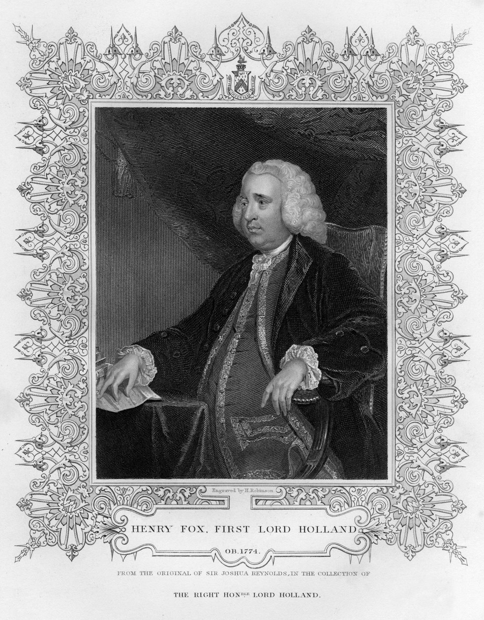 Henry Fox, 1st Baron Holland of Foxley, English Statesman by H. Robinson