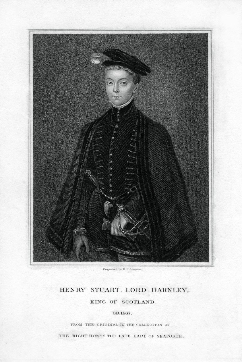 Henry Stuart, Lord Darnley, Second Husband of Mary, Queen of Scots by H. Robinson