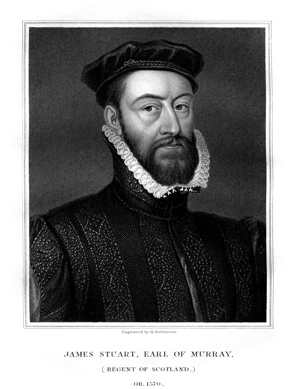 James Stewart, 1st Earl of Moray, Regent of Scotland, 1827 by H. Robinson