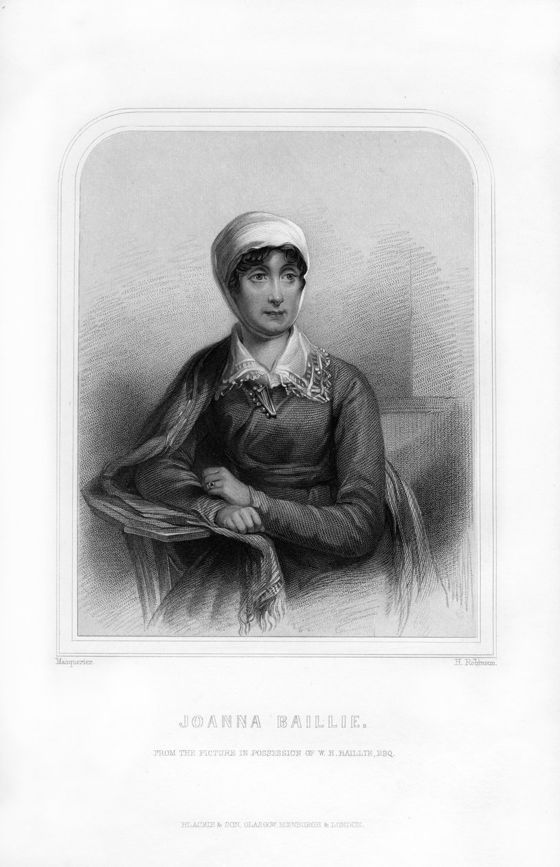 Joanna Baillie, Scottish Poetess and Dramatist, 1870 by H. Robinson