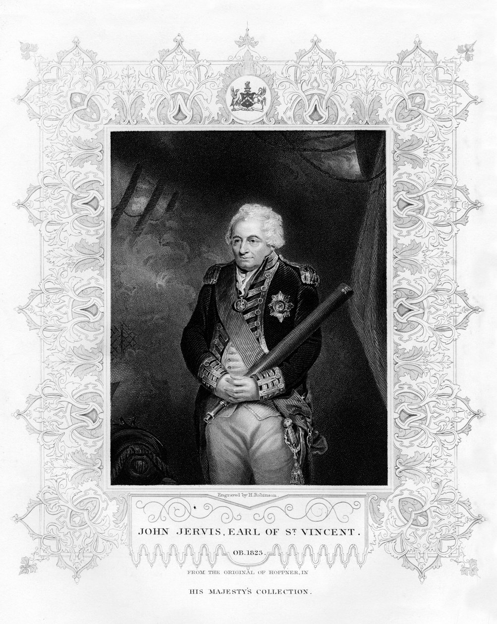 John Jervis, 1st Earl of St Vincent, Admiral in the Royal Navy by H. Robinson