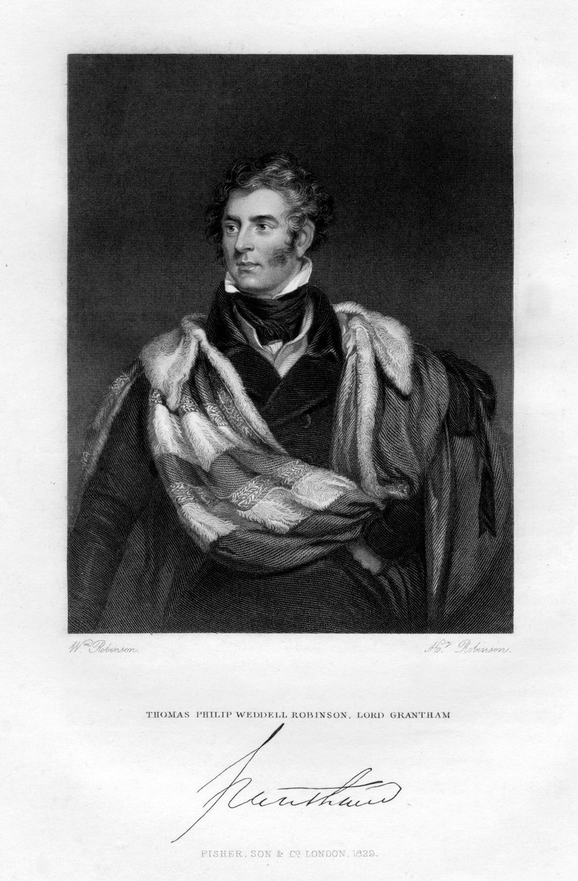 Thomas Philip Weddell Robinson, Lord Grantham, 1829 by H. Robinson