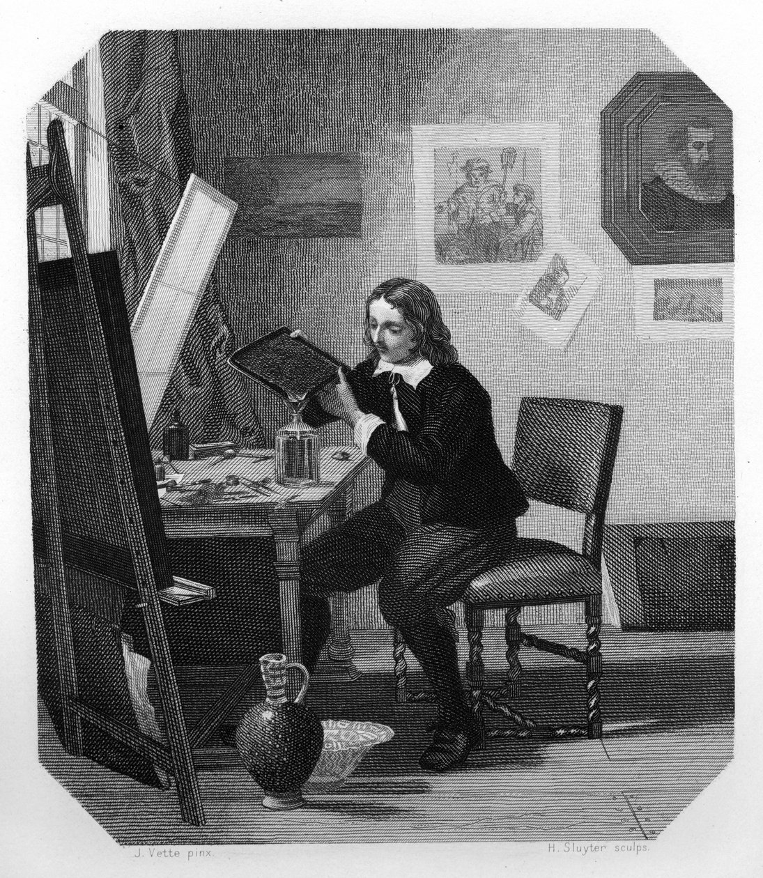 Cornelis Visscher, 17th Century Dutch Engraver, c1870 by H. Sluyter