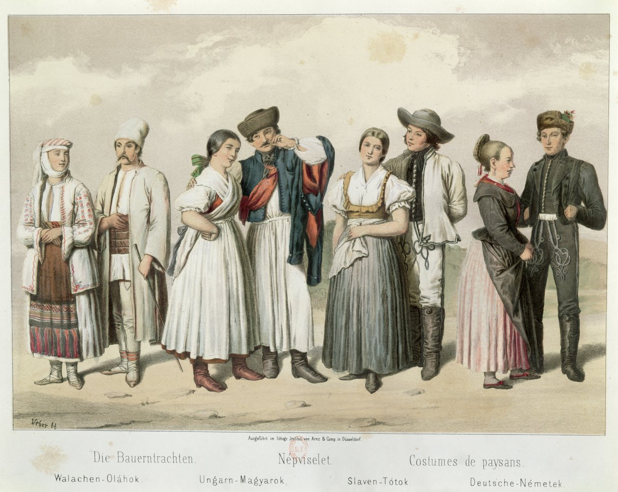 Costumes of Peasants from Romania, Hungary, Slovakia and Germany (from 