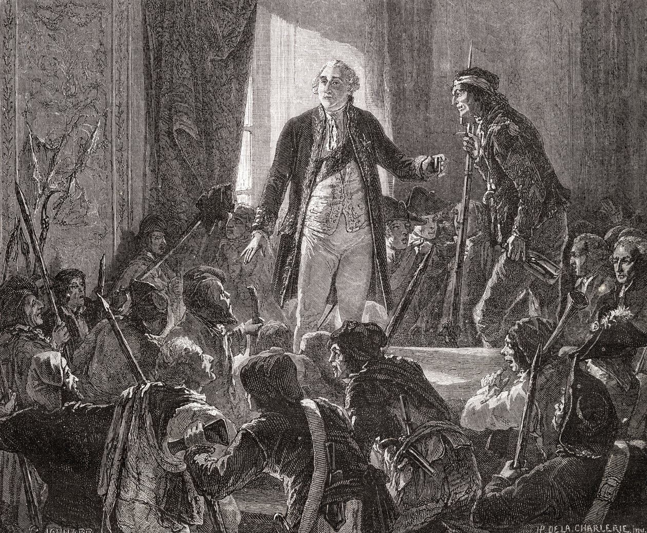 King Louis XVI Drinks to the Health of the Nation, 20th June 1792 by H. de la Charlerie