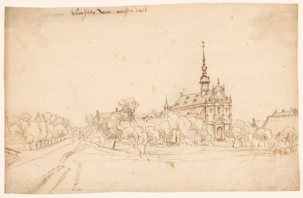 The Monastery Roosendael in Walem, Among Trees by H. van Wel (attributed to)