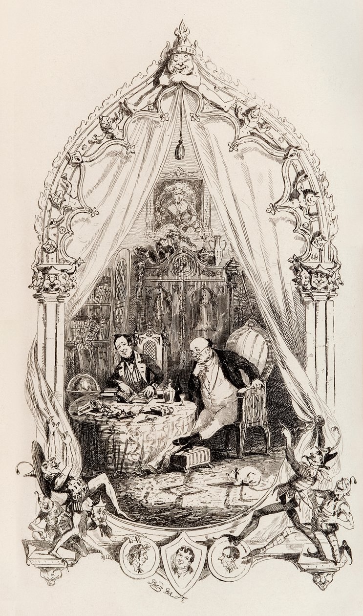 Frontispiece from The Posthumous Papers of the Pickwick Club by Hablot Knight Browne