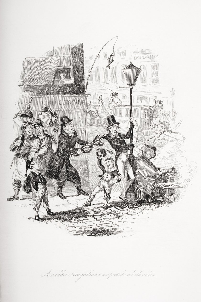 A sudden recognition unexpected on both sides, illustration from 