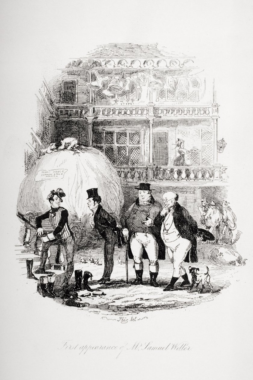 First appearance of Mr. Samuel Weller, illustration from 