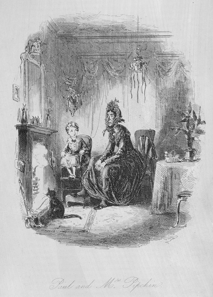 Paul and Mrs. Pipchin, Illustration from 
